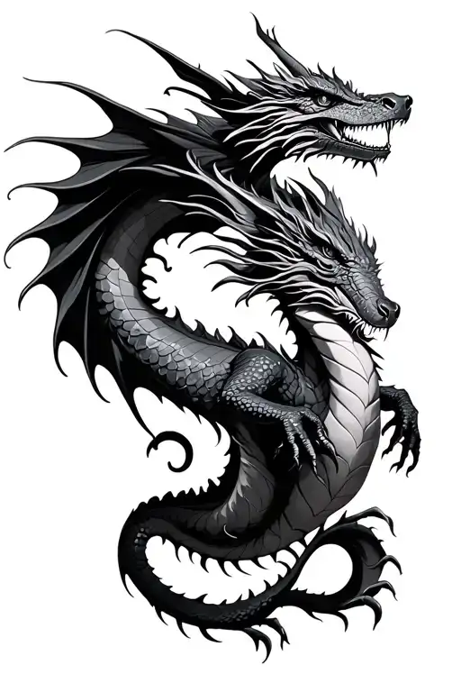 Dragon And Fairy Playing