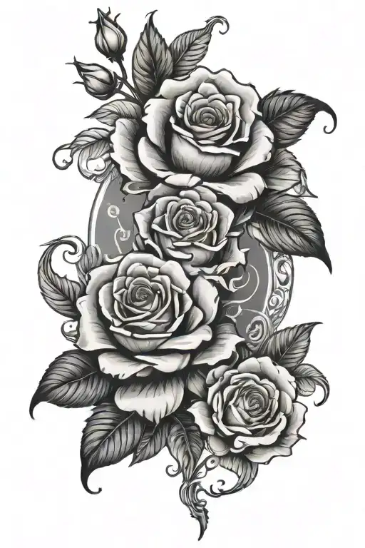 God And Roses Surrounding