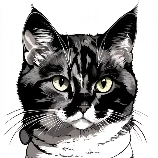 A Sailor Cat In Color In Traditional Style