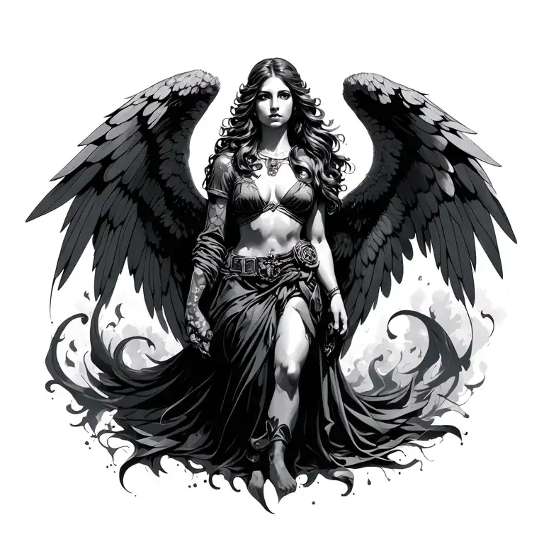 Fallen Angel And Army Token