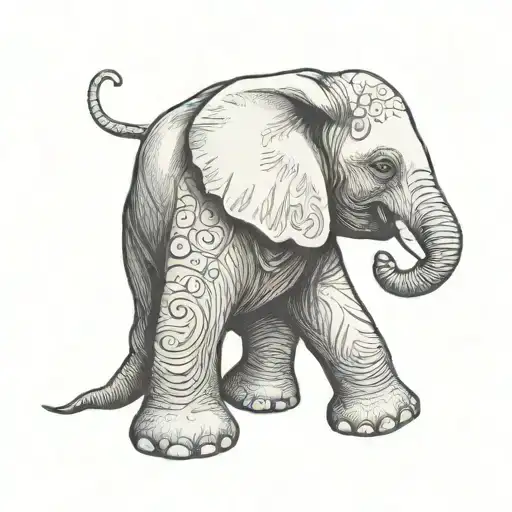 Small Elephant Sitting