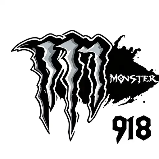 Monster Energy Logo With The Number 918