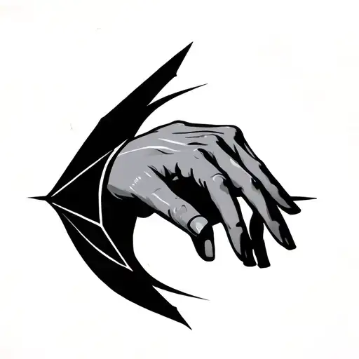 Simplistic Tatto Geometric Design Hand