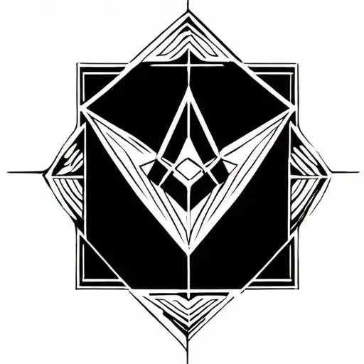 Simplistic Tatto Geometric Design For A Hand