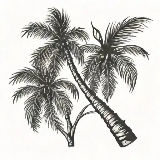 Palm Tree Fine Line