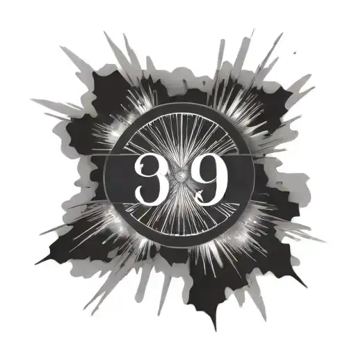 Fireworks Around 09 29 59 Roman Numerals Surrounded