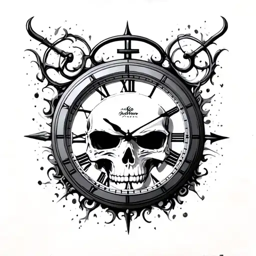 Skull Clock Face