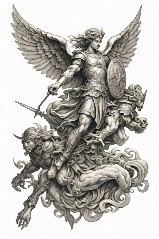 Archangel Michael Fighting