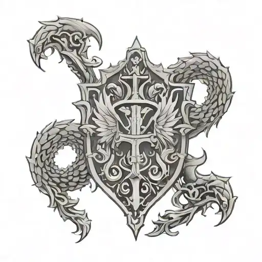 Grey Warden Crest From Dragon Age With Motto