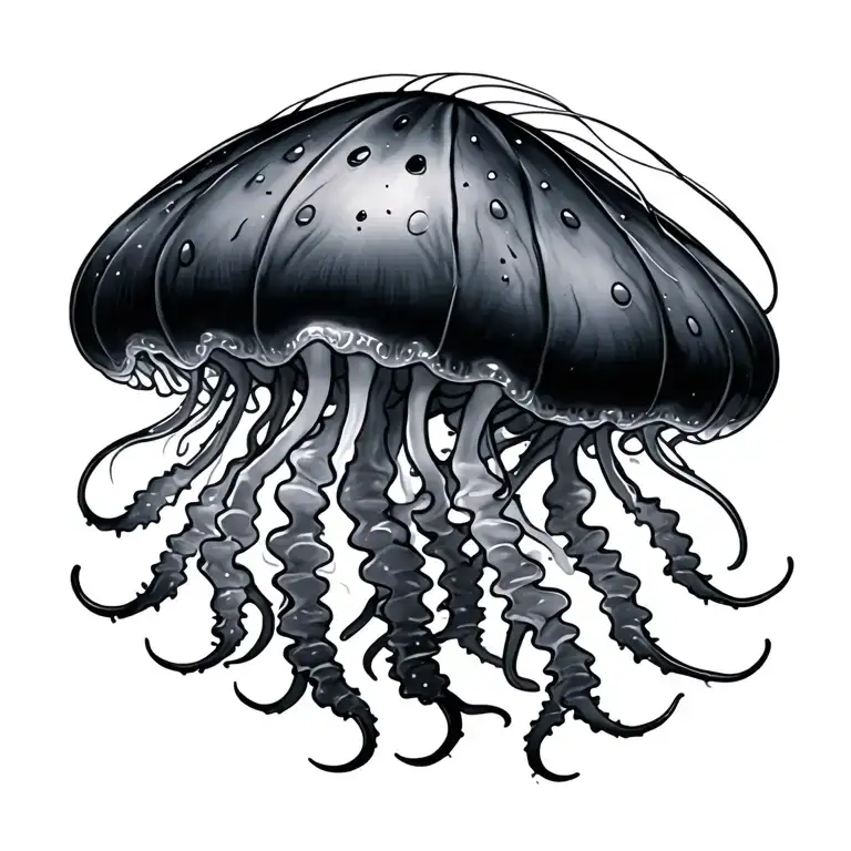 Whimsical Jellyfish With Spread Out Stingers