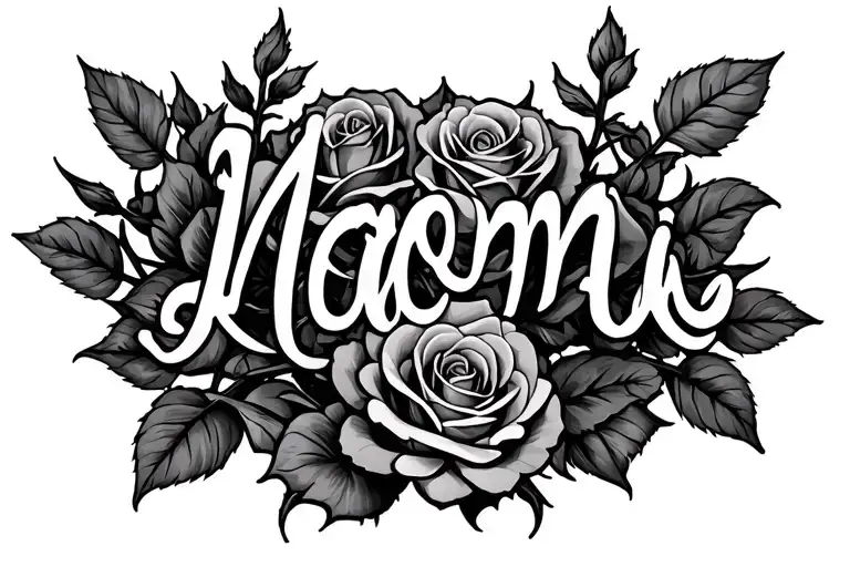 Naomi Name With Roses With Thorns