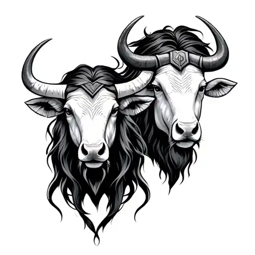 Taurus And Virgo With Viking Theme