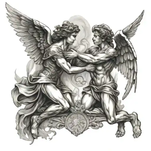 Angels Fighting Each Other