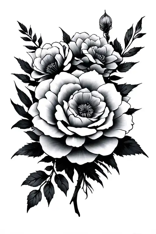 Cybersigilism Tattoo On Outside Arm Around Elbow With Hidden Garofano Flowers