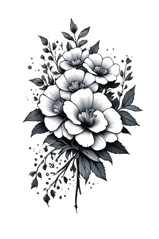 Cybersigilism Tattoo On Outside Arm Around Elbow With Very Small Hidden Garofano Flowers