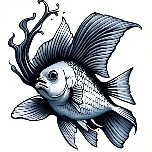 Pez Coi Fish Swimming