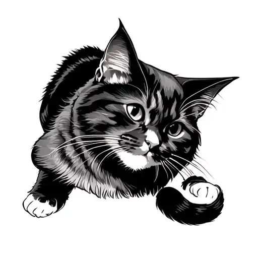 Cat Cat Cuts Into A Lump