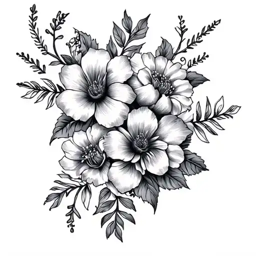 Floral Sets For A Calf Foot