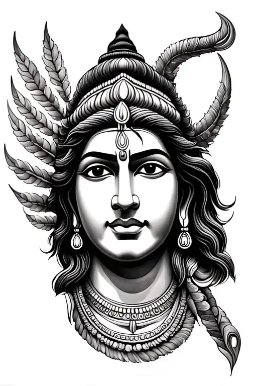 Shiva Potrait Tattoo On Forearm