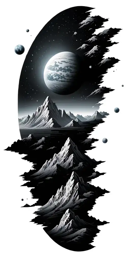 Space With Mountains Panorama