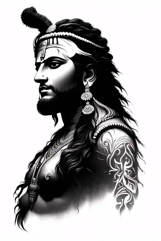 Shiva Potrait Tattoo On Forearm In Realism