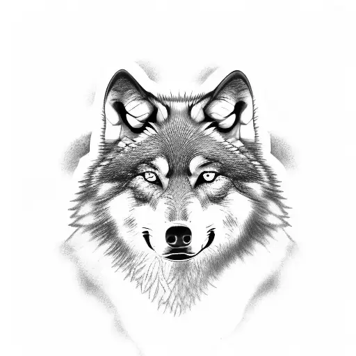 Wolf With One Blue Eye And One Brown