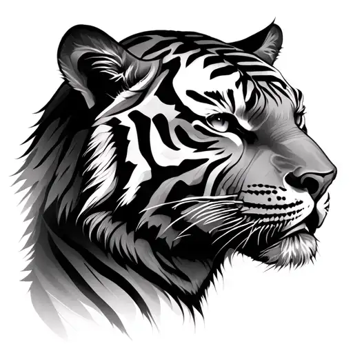 Tiger Face Profile Holding