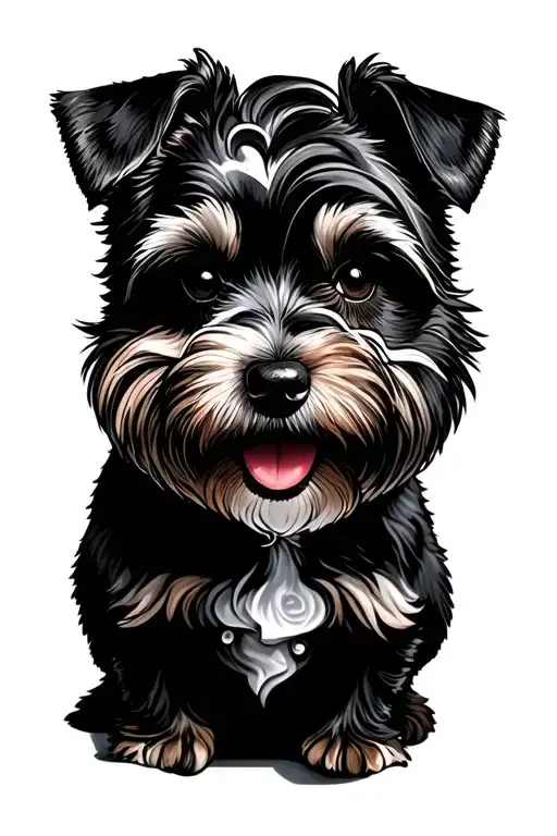 Chef Shitzu Dog With Black