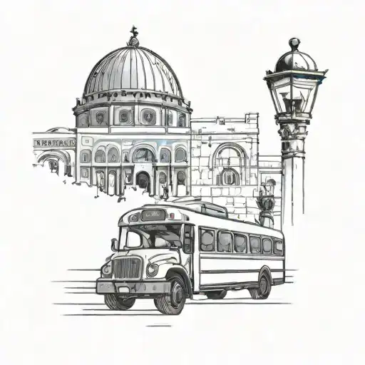 Tour Bus In Jerusalem Drawing