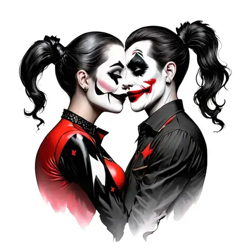 Harley Quinn And Joker Kiss