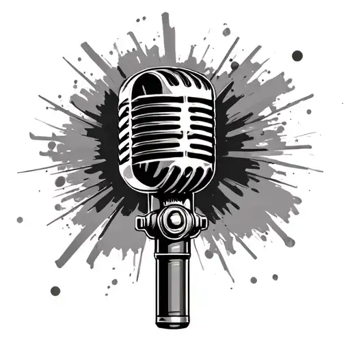 Old Fashion Microphone Surrounded