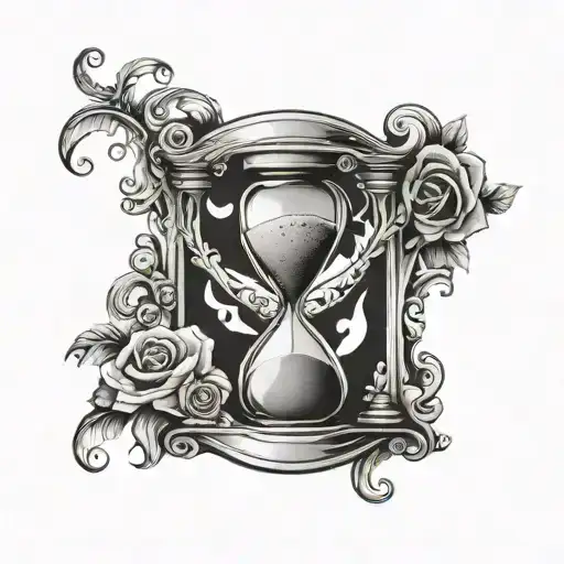 Hour Glass With Sand Pouring