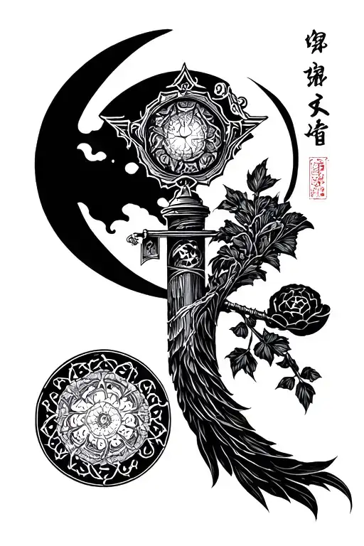 Alchemist Book Theme In The Style Of A Japanese Stamp Minimalist