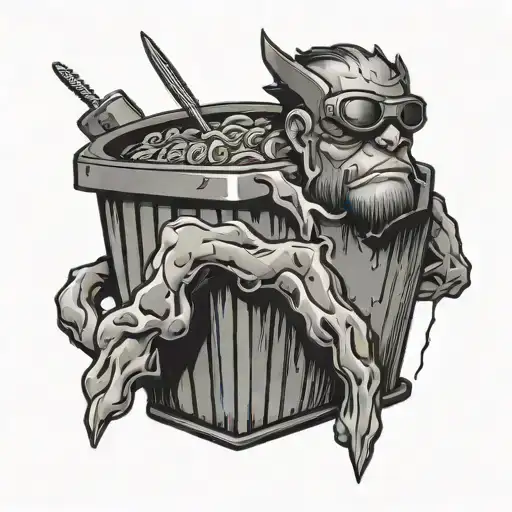 Cyclops In A Trash Can
