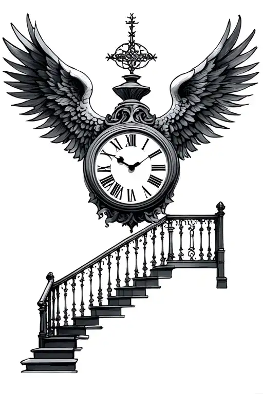 God Clock And Staircase