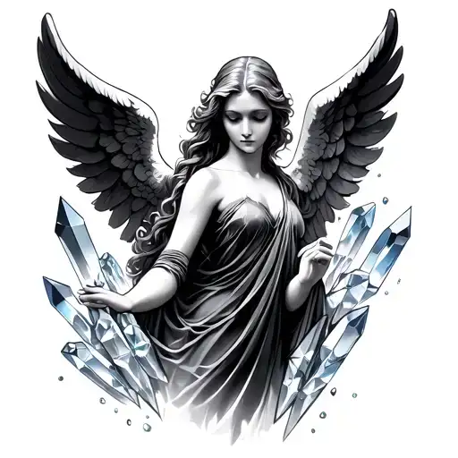 Angel And Crystals