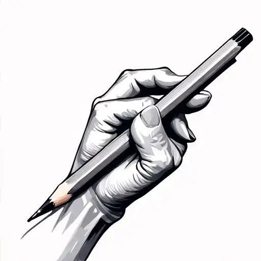 Hand Holding A Pencil