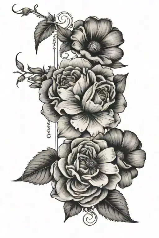 Daisy Sweet Pea Roses Hanging Names