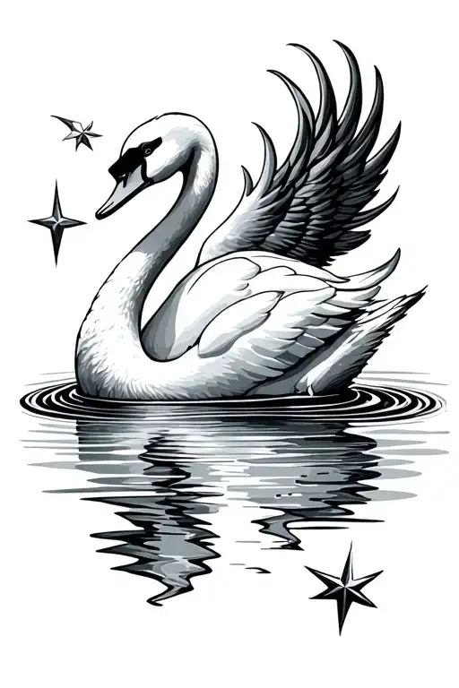 Swan Covering Two Stars