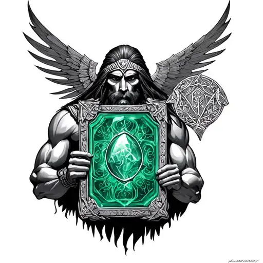 Thoth The Atlantean Holding The Emerald Tablet