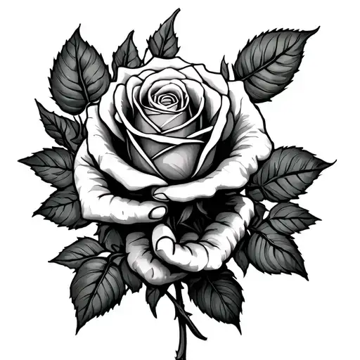Roses Growin My Hand And Fight With Everyone Lower Arm