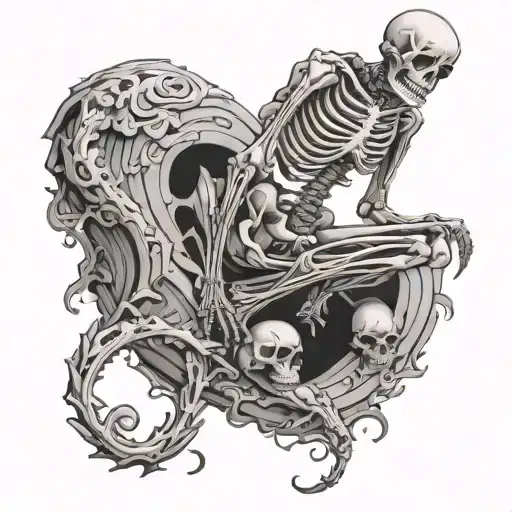 Skeleton Climbing Out Of The Ground