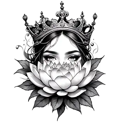 Lotus And Crown Roses Full Head