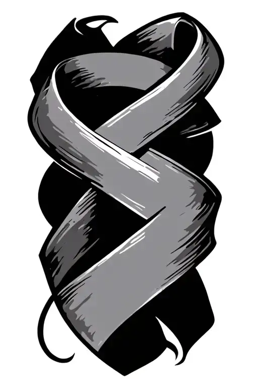 Breast Cancer Ribbon With Cross Wrapped