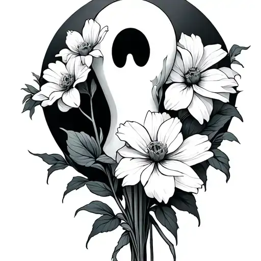 A Ghost Holding Moonflowers