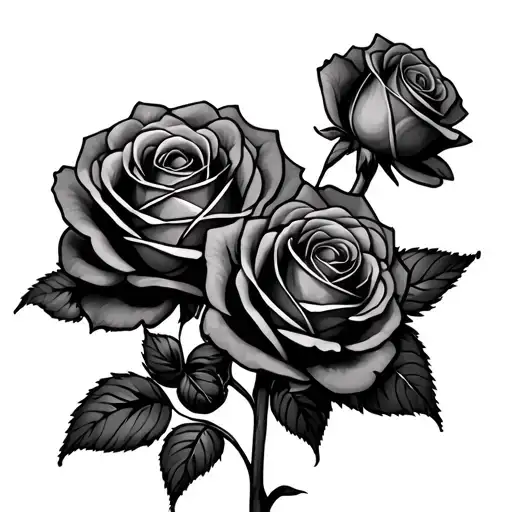 Girl Holding 3 Roses