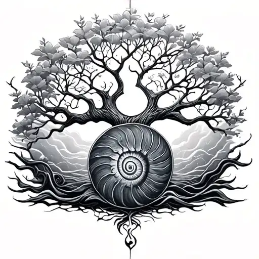 Tree Of Life And Nautilus