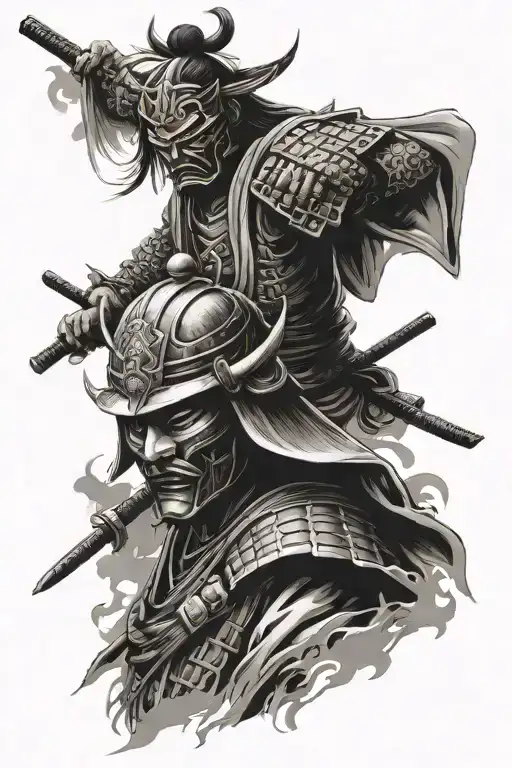 Samurai Mask War Scene