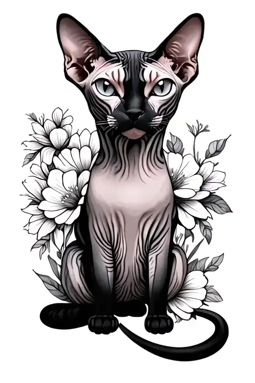 Hirondelle Cat Sphynx Flowers