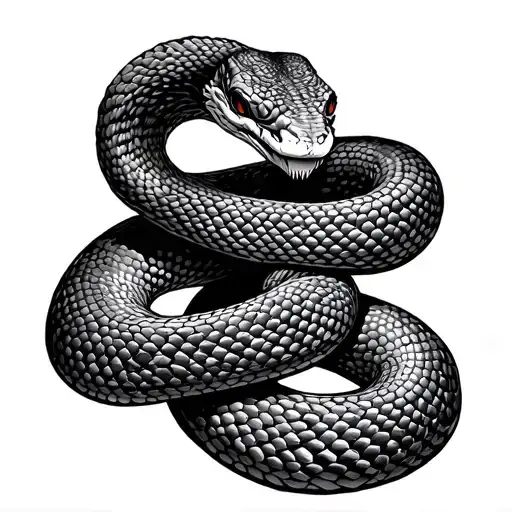 Snake Behind Tarot Card